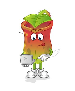 Laptop maskotlu iğneler. çizgi film vektörü