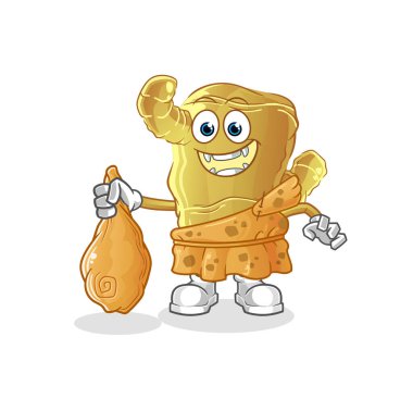 Kızıl antik çizgi film. çizgi film maskotu vektörü