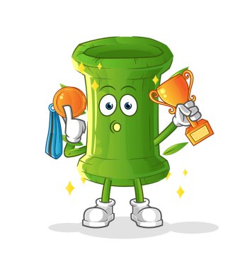 Trophie ile bambu kazanan. çizgi film karakteri