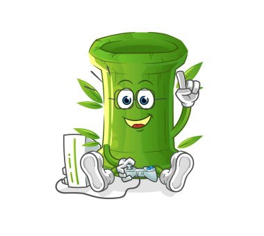 Bambu oyun oynuyor. çizgi film karakteri