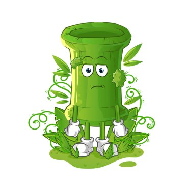 Bambu uzun zamandır maskotluk yapıyor. çizgi film vektörü