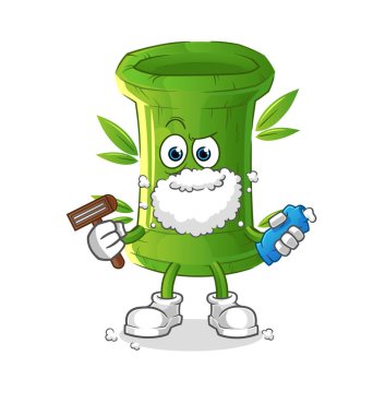 Bambu sakallı vektör. çizgi film karakteri