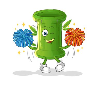 Bambu amigo kız çizgi filmi. çizgi film maskotu vektörü