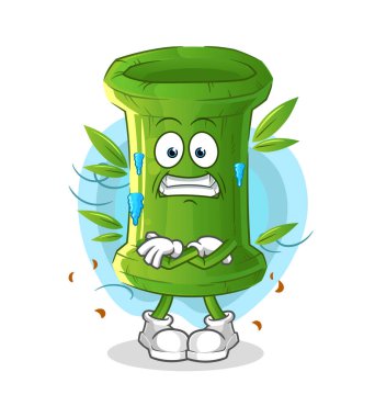 Bambu soğuk bir illüstrasyon. karakter vektörü