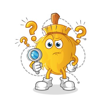 Süpürge çizimi. karakter vektörü