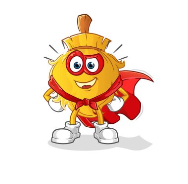 Süpürge kahramanları vektörü. çizgi film karakteri