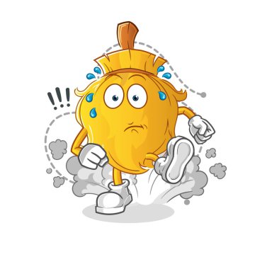 Süpürge çizimi. karakter vektörü