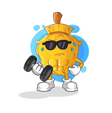 Süpürge, dambıl taşıyıcısı. çizgi film karakteri