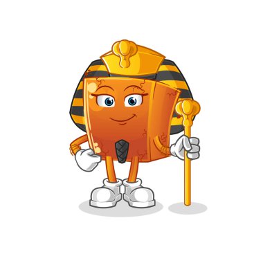 Tuğla antik Mısır çizgi filmi. çizgi film maskotu vektörü