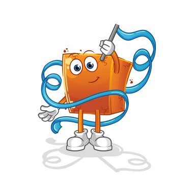 Brick Ritmik Jimnastik Maskotu. çizgi film vektörü