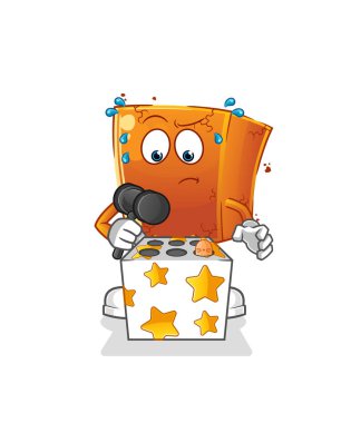 Tuğla oyunu bir köstebek maskotunu öldürdü. çizgi film vektörü