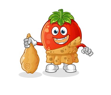 Domates antik çizgi film. çizgi film maskotu vektörü