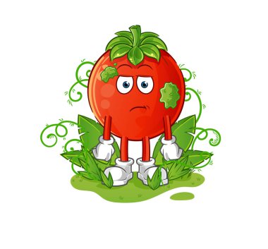 Domates uzun zamandır maskotluk yapıyor. çizgi film vektörü