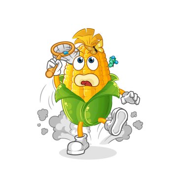 Mısır, kelebek resmi yakalar. karakter vektörü