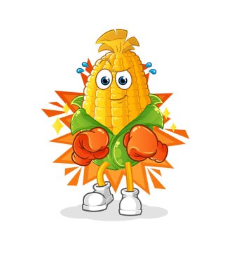 Mısır boksörü karakteri. çizgi film maskotu vektörü