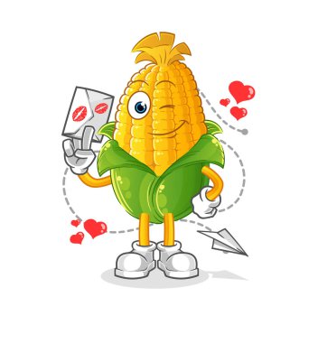 Mısırda aşk mektubu illüstrasyonu. karakter vektörü