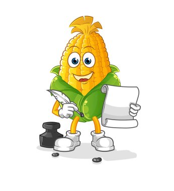 Mısır yazarı vektörü. çizgi film karakteri