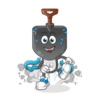 Kürek kafalı çizgi film karakteri. çizgi film maskotu vektörü