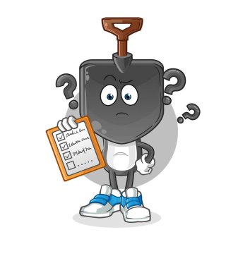 Kürek kafalı çizgi film çizim listesi vektörü. çizgi film karakteri