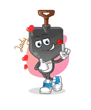 Kürek kafalı karikatür çizimi. karakter vektörü
