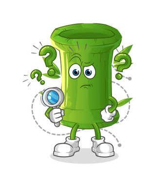 Bambu araması çizimi. karakter vektörü