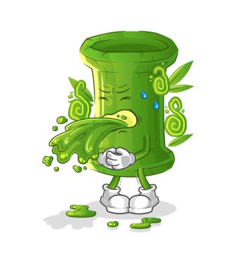 Bambular çizgi film kusar. çizgi film maskotu vektörü