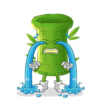 Bambu ağlayan illüstrasyon. karakter vektörü