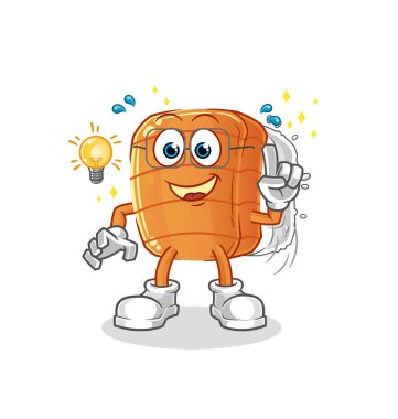 Sushi 'nin bir fikir karikatürü var. maskot vektörü