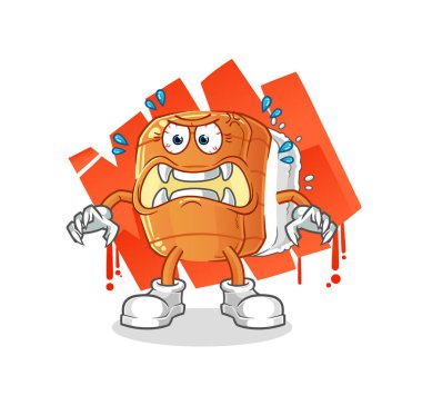 Suşi canavarı vektörü. çizgi film karakteri