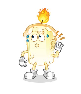 Mum dinleme vektörü. çizgi film karakteri