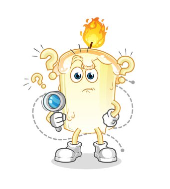 Mum arama illüstrasyonu. karakter vektörü