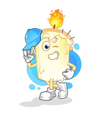 Mum genç oğlan karakteri çizgi filmi