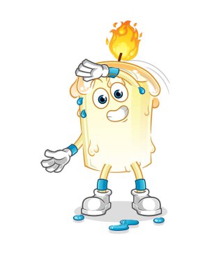 Mum esneme karakteri. çizgi film maskotu vektörü