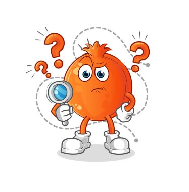 Nar, illüstrasyon arıyor. karakter vektörü