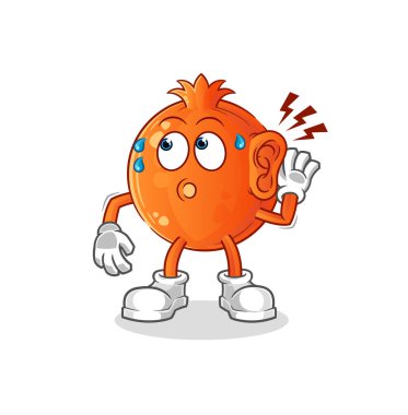 Nar kulak misafiri olma vektörü. çizgi film karakteri