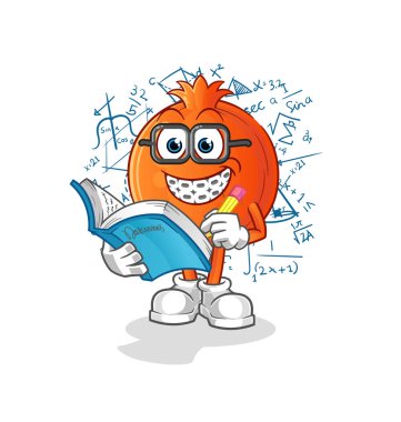 Nar manyağı çizgi filmi. çizgi film maskotu vektörü