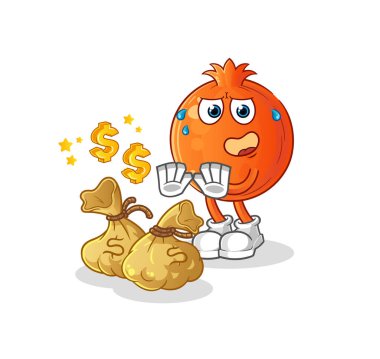 Nar para resimlerini reddeder. karakter vektörü