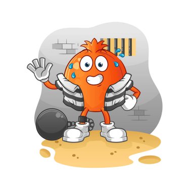 Hapisteki nar suçlusu. çizgi film karakteri