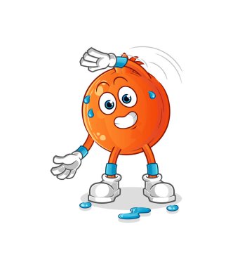 Nar germe karakteri. çizgi film maskotu vektörü