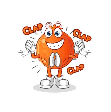 Nar alkışları illüstrasyon. karakter vektörü