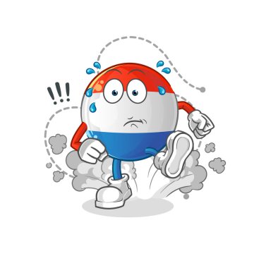 Flaman bayrağı çizimi. karakter vektörü