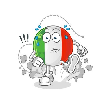 İtalyan bayrağı çizimi. karakter vektörü