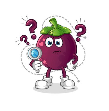 Mangosteen illüstrasyon arıyor. karakter vektörü