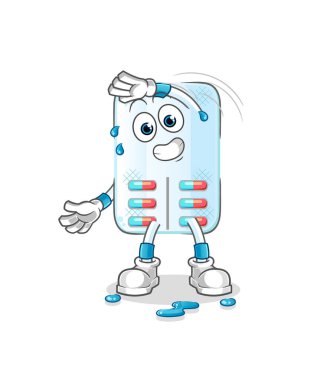 tıp karakteri geriyor. çizgi film maskotu vektörü