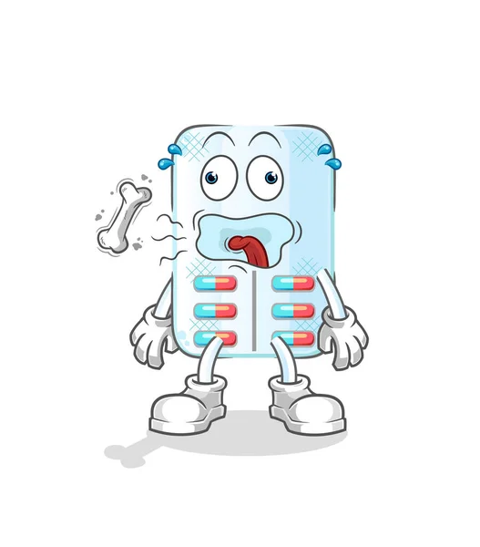 Medicine Burp Mascot Cartoon Vector — Stock Vector