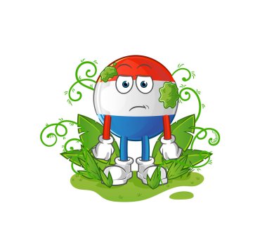 Hollanda bayrağı çok uzun zamandır maskotluk yapıyor. çizgi film vektörü