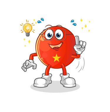 Vietnam bayrağının bir fikir karikatürü var. maskot vektörü