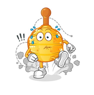 Tahta ballı süs balığı resimleme yapıyor. karakter vektörü