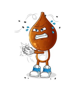 Yılan başlı çizgi film karakteri. çizgi film vektörü