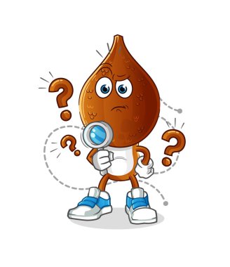 Yılan meyvesi kafalı çizgi film çizimi. karakter vektörü